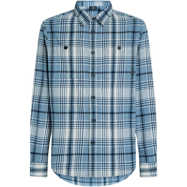 2026 O'Neill Herre Må-have Flannel Skjorte 2650061 - Blue Big Check Plaid
